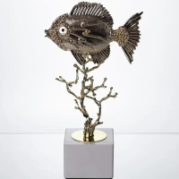 Декоративная фигурка Gold Fish 16x8x30 см металлическая HP-7-18