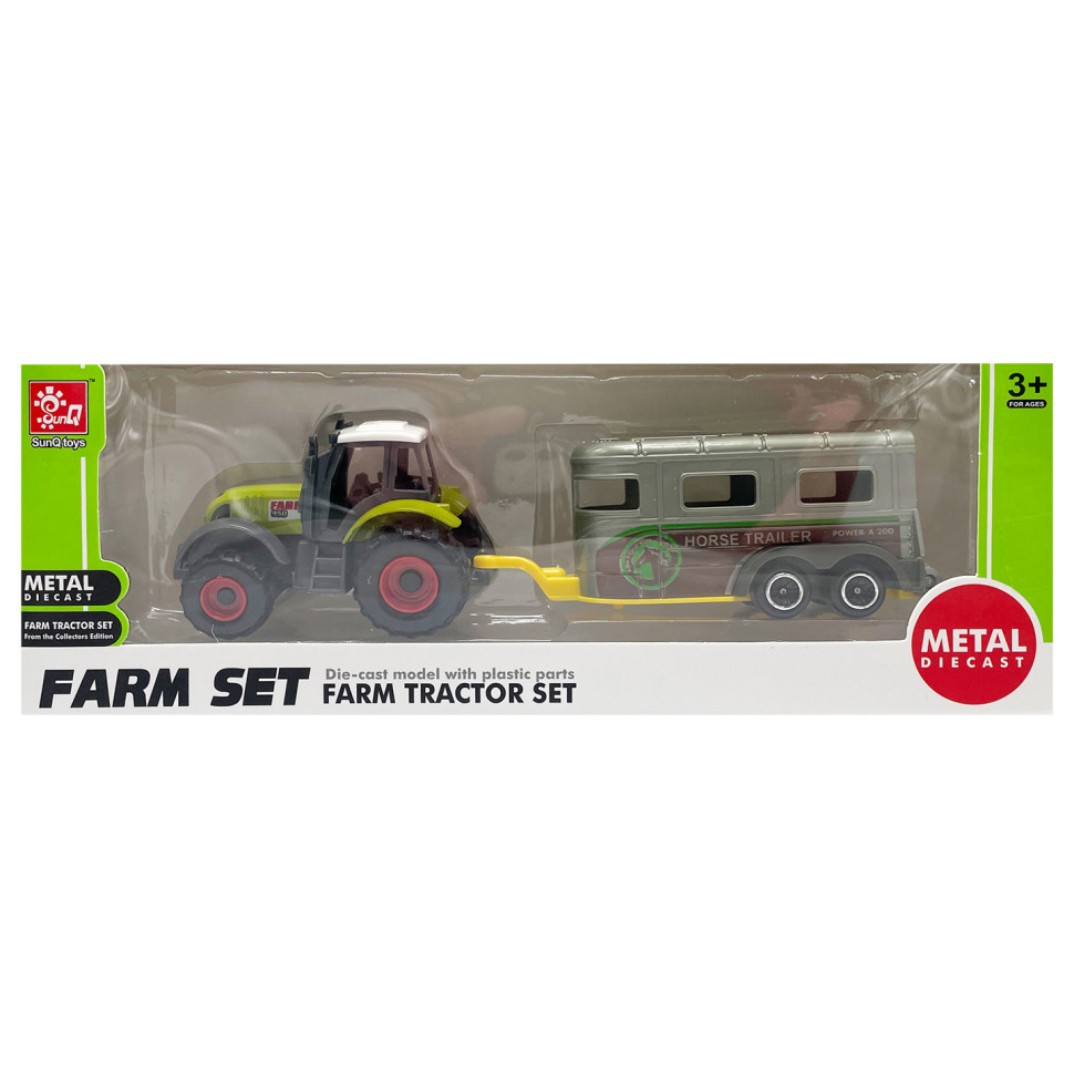 Дитячий трактор з причепом "Farm Set" SQ82002-1B(Green-Grey) Дитячий трактор з причепом "Farm Set" SQ82002-1B(Green-Grey)