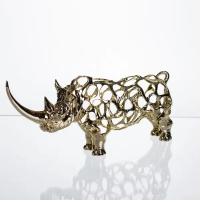 Декоративная фигурка Rhinoceros 23х6х10 см металлическая HP-7-22