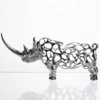 Декоративная фигурка Rhinoceros 23x6x10 см металлическая HP-7-23