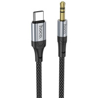 Аудiокабель HOCO UPA26 Fresh digital audio conversion cable Type-C Black (6942007608824)