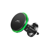 Автотримач для телефона з БЗП REMAX MagSafe Magnetic 15W Wireless Charging Car Mount RM-C01 Black (6954851236337)