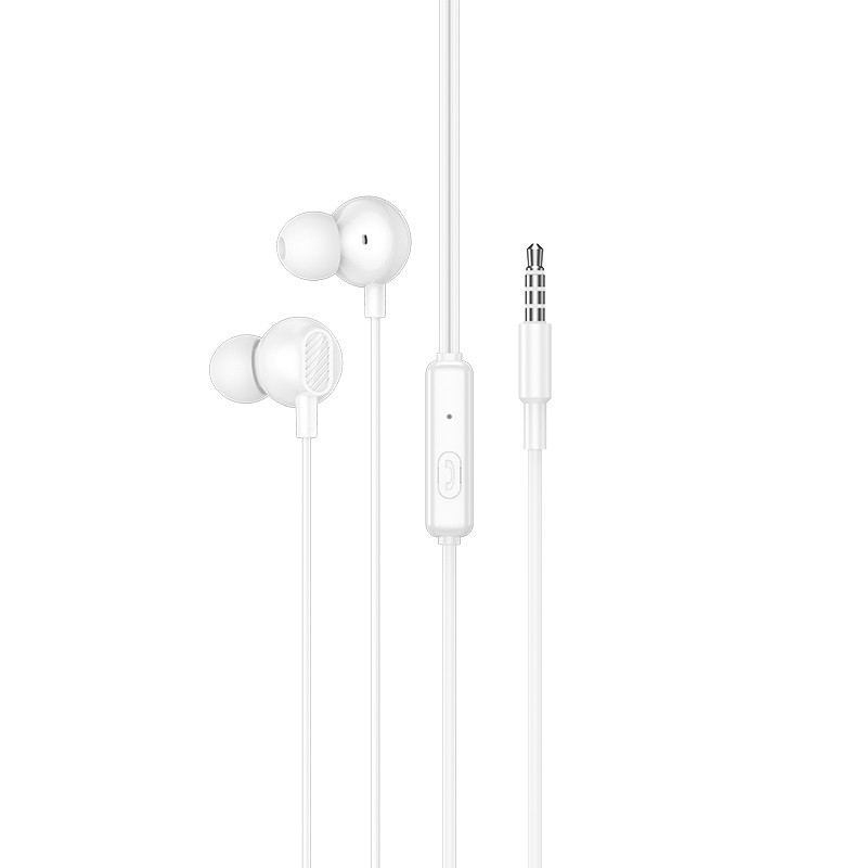 Навушники дротові HOCO M117 Victory universal earphones with microphone (3.5mm) White (6942007673228) Навушники дротові HOCO M117 Victory universal earphones with microphone (3.5mm) White (6942007673228)