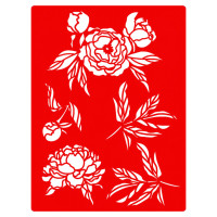 Трафарет багаторазовий "Peony garden #417" FDTR 417, 15x20 см