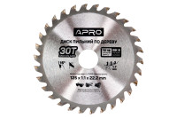 Диск пильний по дереву Apro 125 x 22.2мм x 30T (830102)