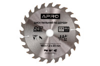 Диск пильний по дереву Apro 160 x 20мм x 24T (830111)