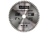 Диск пильний по дереву Apro 180 x 22.220мм x 60T (830137)
