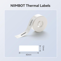 Термоэтикетки Niimbot цвет белый (размер 12×40 мм, 160 шт) для принтеров D11/D110/D101/H1S