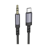 Аудіокабель BOROFONE BL24 Graceful digital audio conversion cable Type-C Metal Grey (6941991118982)