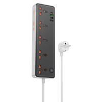 Мережевий подовжувач HOCO AC14A Rico 5-position socket(PD30W/1C3A) Black (6942007607179)