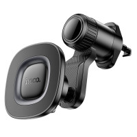Автотримач для телефона HOCO H74 Crown ring magnetic car holder(air outlet) Black Metal Gray (6942007646895)