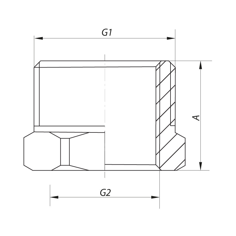 Футорка 1/2 "x1-1 / 2" Koer KF.F0616 (KF0084)