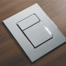 Панель змиву KOER KT-0607-01 157x198x3mm пластикова, кнопка квадратна (колір хром) (KR5344)