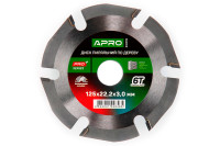 Диск пиляльний по дереву Apro 125 x 22.2 мм x 6T PRO (830099)