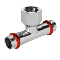 Трійник дворозтрубний ВР Koer KQ.T1806F Press-Inox AISI 304 18x1/2"x18 (KR6370)