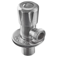 Кран для подключ. сантехприборов Zerix VAL-04-1/2x1/2 с нерж. ст.SUS304 (ZX4800)