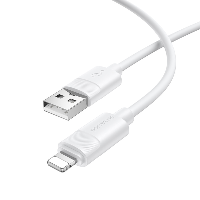 Кабель BOROFONE BX123 Leya silicone charging data cable iP White (6941991124204)