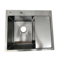 Мийка з нержавіючої сталі ZERIX ZH5850L DECOR GRAPHITE (3.0/0.8) (колір графіт) (ZX6187)