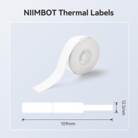 Термоэтикетки Niimbot CableLine размер 12.5×109 мм – 65 шт (белый цвет, для принтеров D11/D110/D101/H1S)