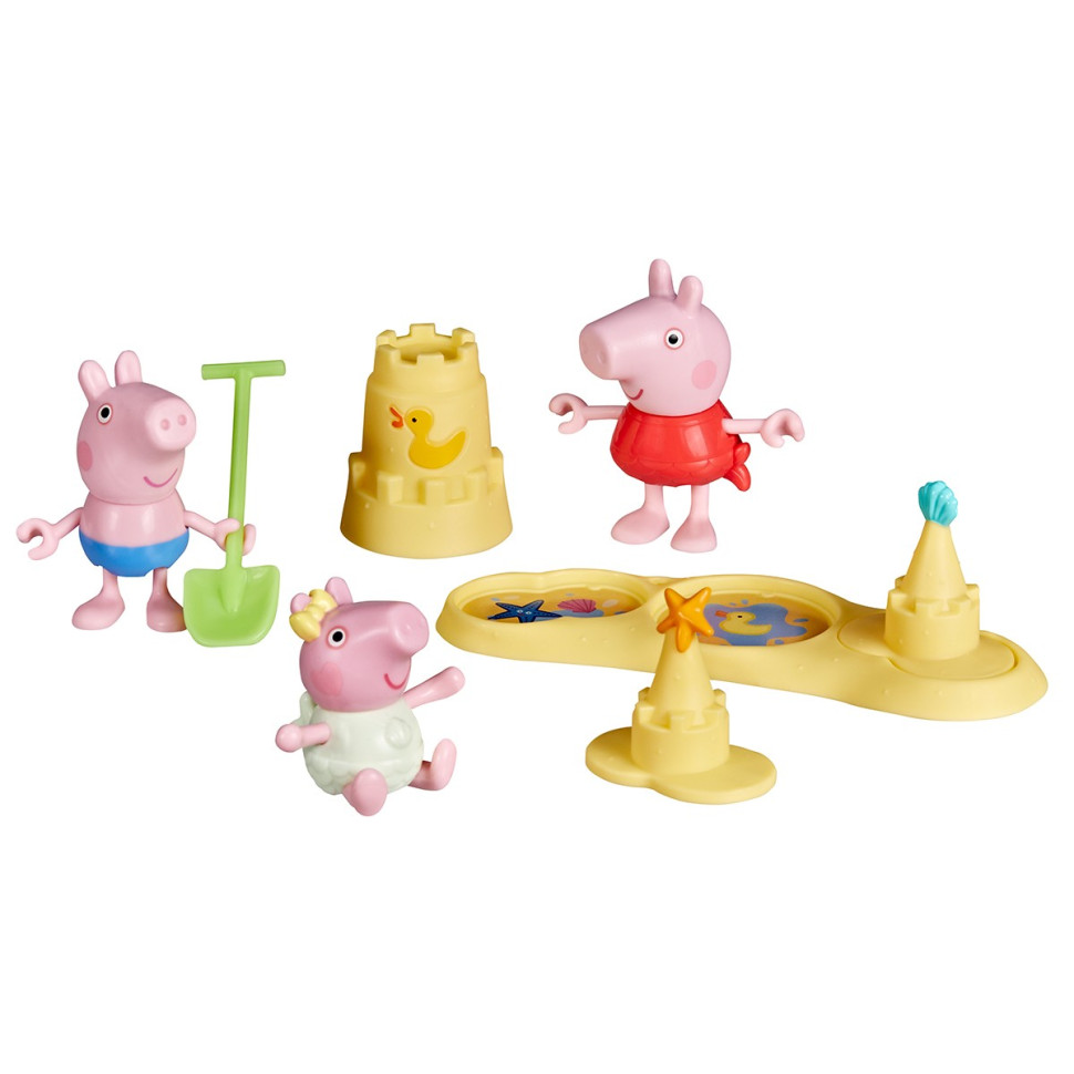 Ігровий набір PEPPA FIGURINES  -  ТРИ МАЛЕНЬКІ СВИНКИ НА ПЛЯЖІ