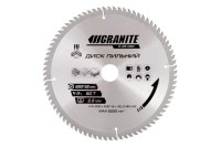 Диск пильний Granite 250 x 80T x 32 мм (32-30 + 32-25.4) (5-25-080)