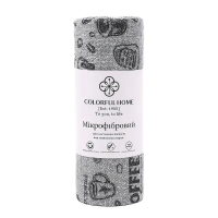 Відривні кухонні серветки з мікрофібри в рулоні 25х25 см (20 шт) Coffee Сірий 544-2G