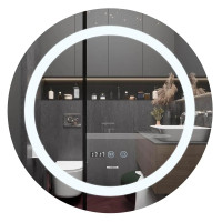 Зеркало Mixxus PLAIN MC02-60-CASE с LED Touch, Anti-fog, димером, регулировкой яркости, часами (MI6661)