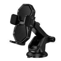 Автотримач для телефона BOROFONE BH146 Lake push-type car holder(center console) Black (6941991129490)