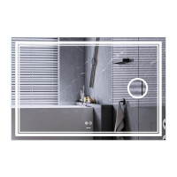 Зеркало Mixxus Premium QUADRO MR20-100x70 (LED Touch, Anti-fog, димер, линза) (MP6622)