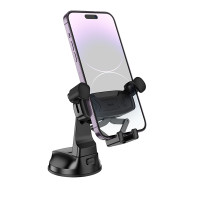 Автотримач для телефона HOCO H67 Gamble gravity linkage car holder(center console) Black (6942007641210)