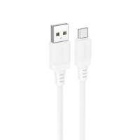Кабель BOROFONE BX115 Lotto silicone charging data cable Type-C White (6941991119675)