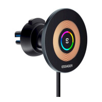 Автотримач для телефона з БЗП Essager Arpege 15W Magnetic Wirless Car Charger with Phone Holder Function (Standard Version)  Black (EZJCX-GY01A-Z)