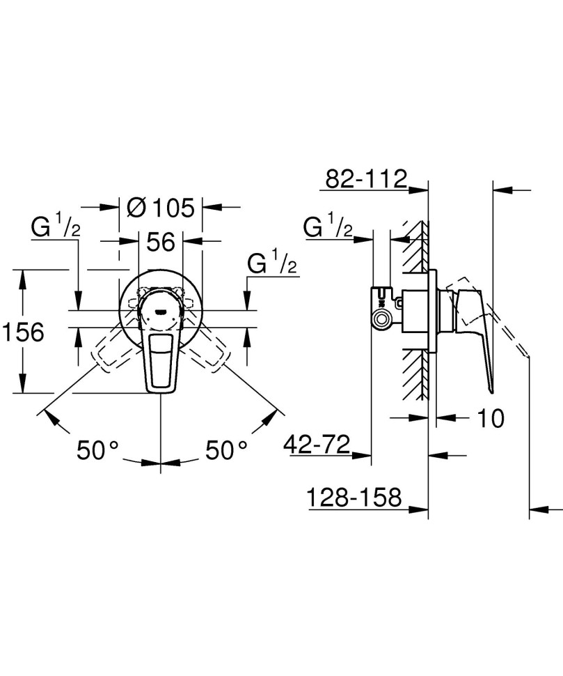 Набір для гігієн.душу Grohe BauLoop New (UA11104202)