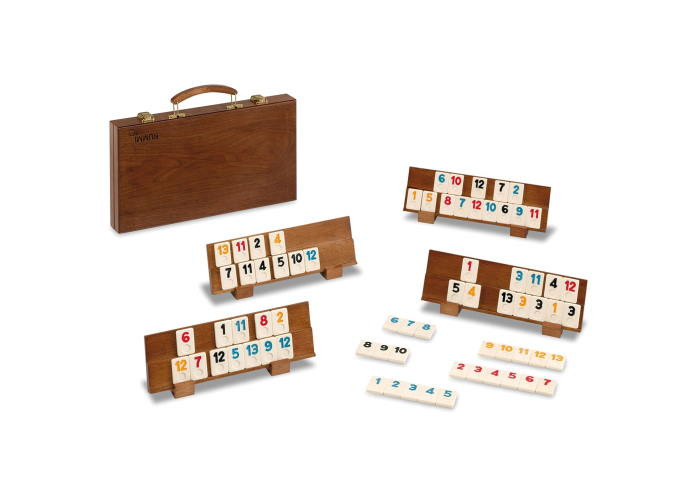 Настільна гра CAYRO Подарунковий Руммі в дерев'яному кейсі (Rummi Clasic wood, Rummikub) (1610)