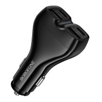 Автомобільний зарядний пристрій BOROFONE BZ35 Leader 30W(2C2A) car charger Black (6941991127762)