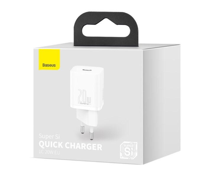 Мережевий зарядний пристрій Baseus Super Si Quick Charger 1C 20W EU White (CCSUP-B02) Мережевий зарядний пристрій Baseus Super Si Quick Charger 1C 20W EU White (CCSUP-B02)