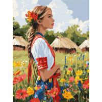 Картина за номерами "Гарна українка" KHO8485, 30х40 см