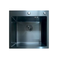 Мойка Mixxus MH5050 Micro Decor Black (3.0/0.8) с нерж. стали (цвет черный) (MI8215)
