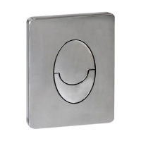 Панель змиву KOER KT-0606-02 157x198x3mm пластикова, кнопка закруглена (SS COLOR) (KR6238)