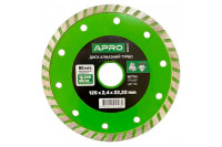 Диск алмазний Apro 125мм x 16-18% турбо (830071)