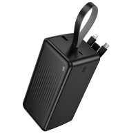 Зовнішній акумулятор BOROFONE BJ79C Clever power bank with 3 cables(50000mAh) Black (6941991121586)