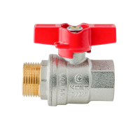 Кран шаровой ГШМ Koer Extreme KE.218-20 - 3/4" FM ручка "бабочка" красная (KR5760)