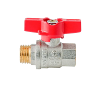 Кран шаровой ГШМ Koer Extreme KE.218-15 - 1/2" FM ручка "бабочка" красная (KR5759)