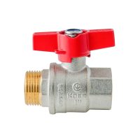 Кран шаровой ГШМ Koer Extreme KE.218-25 - 1" FM ручка "бабочка" красная (KR5761)