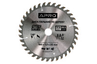 Диск пильний по дереву Apro 160 x 20мм x 36T (830112)