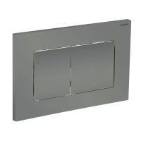 Панель змиву KOER KT-0602-07 240x160x10mm пластикова, кнопка квадратна (колір графіт) (KR5183)