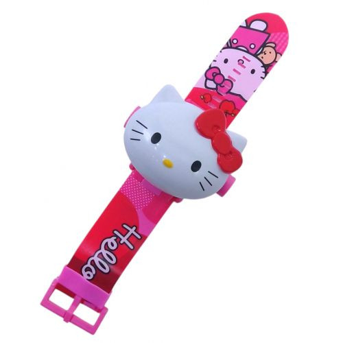 Годинник аніме Hello Kitty герої, проєктор, електронний циферблат, довжина ремінця - 21 см, секундомір