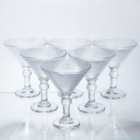 Набір келихів для мартіні Martini Glass 6 штук по 215 мл коктейльні HP-17-56