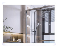 Зеркало Mixxus Premium OLIVARY (MR19-100x80-REVERSE) LED Touch, Anti-fog, димер (3-6,5kK) (MP6629)