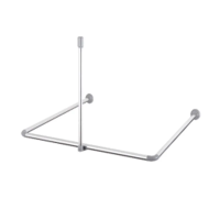 Штанга для шторки підтримуюча пряма Mixxus CRA-S-60 60cm (алюміній) (БЛІСТЕР) (AC3594)